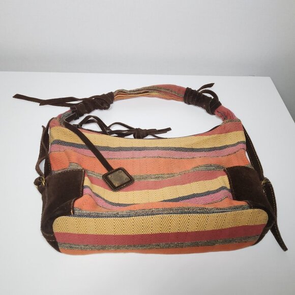 Boots N Bags Boho-Chic Striped Shoulder Bag - Picture 1 of 8